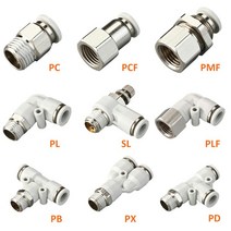 공압 에어 커넥터 피팅 화이트 호스 1/4 1/2 6mm 8mm BSP 스레드 퀵 커플링 기관 호스tpu pvc + 실리콘 재, 11 8-03 (8mm-3l8)_05 PL