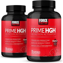 Force Factor prime HGH 분비 활성제 2팩 알파 사이즈 남성용 HGH 보충제 HGH 생산 촉진 운동력 증가 및 성능 향상 150 정