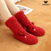 두꺼운 곰돌이 수면양말 뽀글이 양털 임산부 산모 수족냉증 방한 삭스 WI016WI