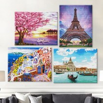 DIY 보석십자수 풍경 시리즈 40*50cm K06. 라벤더하늘, K06.라벤더하늘보석십자수