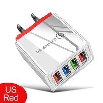 스마트 멀티탭 여행용 4 포트 USB 충전기 미국/EU 플매트 카펫 매트 러그 3.1A 멀티 빠른 QC3.0 여행 휴대용 휴대 전화 어댑터 아이폰 호환 삼성, [02] EU Plug full black