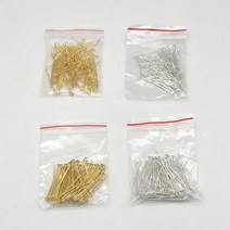 다이어리레시피 비즈 레진 공예 아트 9핀 T핀 악세사리 부자재, 실버/T핀