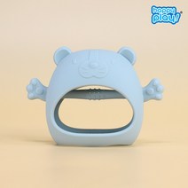 해피플레이 라이온 치발기 블루 아기 신생아 실리콘 손목 치아발육기 장난감