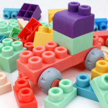 해피플레이 유아용 소프트 스태킹 블록 실리콘 컵쌓기 놀이세트, 혼합색상, 1세트