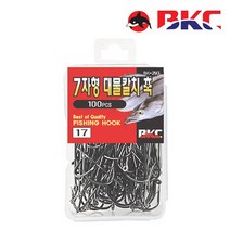 백경조침 BK-293 7자형 대물 갈치 훅 바늘 100개, 17호