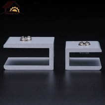 유리난간 강화유리난간 유리난간대 스텐 난간대 고정 Myhomera-유리 클램프 선반 홀더 코너 브래킷 알루미, 01 18x30mm