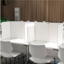 노마상회 책상가림막 파티션, 책상가림막*3개(45x35) + 연결브라캣*8개