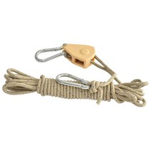 F2TC 텐트 로프 잠금 풀리 조절기 고정 버클 로프 조절 래칫 풀리 윈드 스토퍼 타이 다운 로프 행거 캠핑, 작은 4mm, 작은 4mm