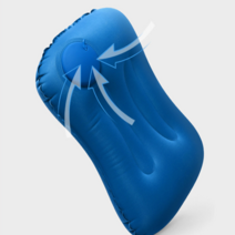 RuRu Iz 캠핑 여행 휴대용 펌핑 자충 에어베개, 블랙