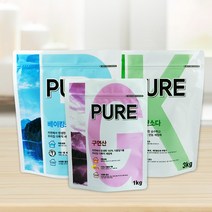 ((오츠 증정 이벤트)) PURE(퓨어) 베이킹소다 3kg + 구연산 일반 1kg 과탄산소다, 1세트