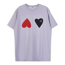 럭셔리에비뉴 럭셔리에비뉴 (비비안 웨스트우드) 3G01000W J001M J404 ORB 하트 프린팅 반팔 티셔츠 (P002588543)