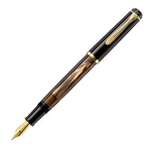 Pelikan 펠리칸 만년필 F 마블 브라운 클래식 M200 흡입식 정규 수입품
