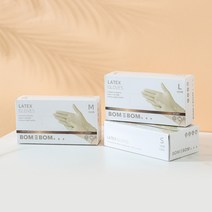 봄에봄 라텍스 장갑 아이보리 100매, 대형