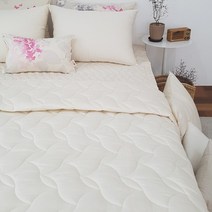 [까사에세이] 휴 40수 트윌 광목 여름이불(퀸), 아이보리