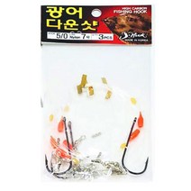 제이훅 광어 다운샷 채비, 5/0, 1개