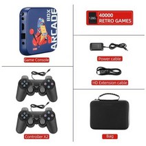 아케이드 박스 PSP/PS1/DC/Naomi/NEOGEO 50000 레트로 게임을위한 휴대용 게임 콘솔 패드 프로젝터 모니터의 4K TV HD 디스플레이, CHINA_Wired 128G with bag | US, 11 wired 128G with bag_01 US