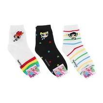 여자중목 패션 라이센스 캐릭터양말 파워퍼프걸 어택 앵클 3종색상 택1