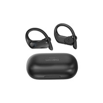 골전도 이어폰 완전 무선 요령껏 bluetooth 5.3 귀걸이 25시간 재생 한쪽 귀 9.6g 부드러운 TPU제 이어 후크 경량 스포츠 블루스 마이크 포함 Type-c충전