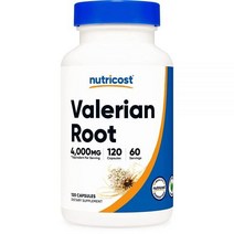 뉴트리코스트 발레리안 루트 캡슐 120정 1회 분량 당 1000mg 4배 농축 4 000mg와 동일한 섭취 식물성 글루텐 프리 GMO