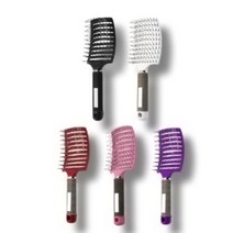 커브드 벤트 브러쉬 헤어빗 포마드 살롱 정전기방지 통풍, 4번 벤트헤어빗(화이트)