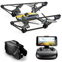 x-tankcopter 하이브리드 쿼드콥터 탱크 드론 hd 카메라 스마트폰 앱 vr 안경 fpv 2.4ghz 어린이 장난감