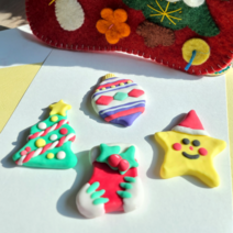 크리스마스 만들기키트 비누만들기 1인용 4인용 JAY22N14 비누클레이 중학생 고등학생 취미키트 단체미술, 4.오너먼트4인용