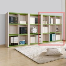 거실 서재 따뜻한 컬러 책 소품 3x3 진열장 책장 1200 사무실 책꽂이 키큰, 화이트블루