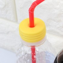 빨대구멍있는 실리콘병뚜껑 스트로우 페트병캡 생수병마개, 1개