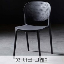 뉴타임즈3 이케아 플라스틱 의자 사무용 의자 거실 의자 패션 등받이 의자 D5e25 A8, 03 다크 그레이