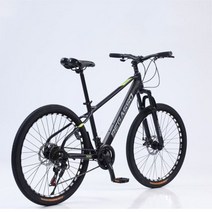 산악 자전거 로드 알루미늄 합금 충격 흡수 크로스 컨트리 성인 학생용 미끄럼 방지 바이크, 검은색 _27.5