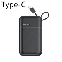 보조배터리 50003000mah 미니 소형 파워뱅크 화웨이 휴대용 배터리 충전기 poverbank powerbank 내장 케이블 유형 c아이폰호환 샤오미호환, 유형 c-블랙, 5000mAh