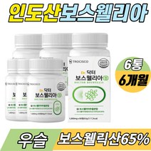 식약처인증 보스웰리아 보스웰릭산65% 우슬추출물 쇠무릎추출액 뉴질랜드 초록입홍합 버드나무껍질 6통