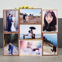 예일유통 멀바우액자 사진액자 원목액자 사진제작 납골당액자 납골당미니액자 미니액자 가족사진 연인 웨딩 봉안당꾸미기 탁상용 사진인화, 멀바우액자세트, 멀바우 2구세트