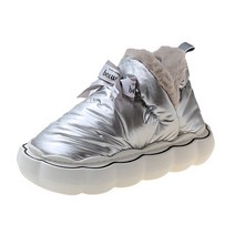 여자패딩신발 방한 털장화 신발 여자 겨울 털부츠두꺼운 플러시 코튼 패딩 신발 여성용 따뜻한 방수 스노우