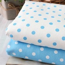 옥스포드) 스위트도트_블루2종 패브릭 천 원단, 흰바탕 블루도트