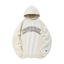 커버낫 후드티 판넬 아치 로고 후디 올리브 그레이 CO2103HD11GR, L, L