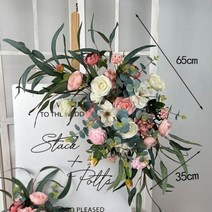 웨딩장식 스튜디오장식 포토테이블 대형조화 결혼식 배열용 인공 꽃 파티 행사 피로연 배경 환영 사인 장식 사진 소품, Pink A