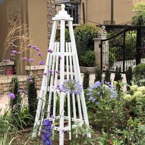 오벨리스크 덩굴 시렁 원목 지지대 장미 넝쿨 아치, 탄화색