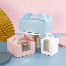 머핀 포장 박스 일회용 컵 케이크 케익 쿠키 상자 케이스 빵 에그타르트 마카롱 스콘 선물, 화이트1구 + 10개