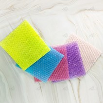 뽁뽁이 안전 봉투 하트 모양 에어캡 선물 포장 완충제 파스텔 포토카드 20X20cm 1P, C 로즈레드