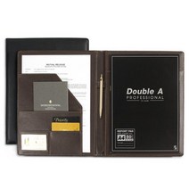 대기업 공무원 오피스 서류 A4 가죽메모패드 BUSINESS, 브라운
