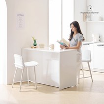 홈인홈 밀크림 아일랜드 조리 수납 유광 홈바 테이블 1200_E51, 올화이트
