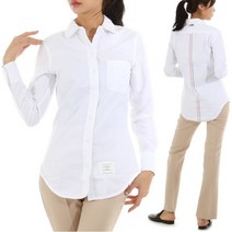 [톰브라운] [추가인하] 22FW 삼선 센터백 라운드 카라 옥스포드 셔츠 FLL019B