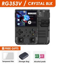 오락기 레트로 옛날오락기 가정용 오락실 게임기 ANBERNIC 휴대용 게임 플레이어 내장 시뮬레이터 20 개 유선 핸들 안드로이드 리눅스 OS RG353VS RG353V 35 인치, RG353VCrystal BLK+128G 20K Gam