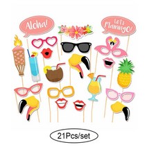 10-60pcs diy 사진 부스 소품 재미 있은 마스크 안경 콧수염 립 스틱 생일 신부 웨딩 장식 파티 액세서리, 21개 세트