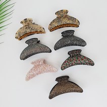 프랑스핀 블랙 반달 큐빅 스톤 10 cm 이중 집게 빅사이즈 올림머리 헤어 집게핀