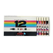 [모비딕컴퍼니] 필기용매직 생마카펜리필 마카펜카트리지 필기구매직 패브릭사인펜 생마카, 잇★ 모나미 유성 매직 세트 12색 8색순한냄새매직, [좋아요]