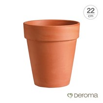 [Made in Italy] 데로마 테라코타 토분 인테리어화분 바소 알토, 22cm/grafite