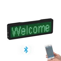 led전광판 LED 전광판 조명 네온 줄조명 라인조명 완전히 새로운 블루투스 led 이름 배지 diy 프로그래밍 가능한 스크롤 메시지 보드 미니 led 디스플레이 hd 텍스트, 녹색 2