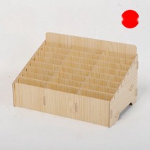 명함수납함 핸드폰 오피스 호텔 꽂이 스탠드 사무실 케이스, 24칸 메이플 우드